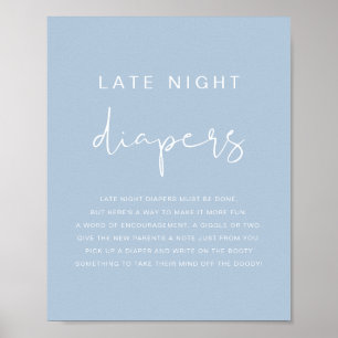 Affiche LEAH Vibrant Pastel Blue Late Night Diapers Jeu