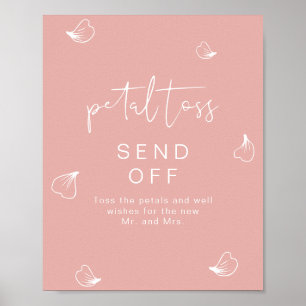 Affiche LEAH Vibrant Pastel Mariage Petal Toss Envoyer