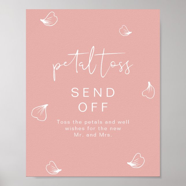 Affiche LEAH Vibrant Pastel Mariage Petal Toss Envoyer (Devant)