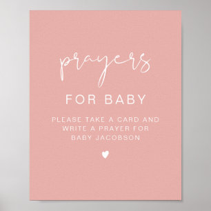 Affiche LEAH Vibrant Pastel Prières Baby showers pour bébé