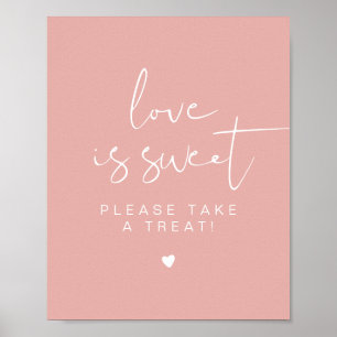 Affiche LEAH Vibrant rose L'amour est Doux Treat Favoriser
