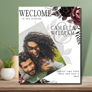 Affiche LEAHG Bourgogne Roses Noires Photo de Mariage Bien