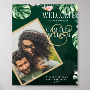 Affiche LeahG Mariage botanique vert tropical