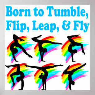 AFFICHE LEAPING GYMNAST