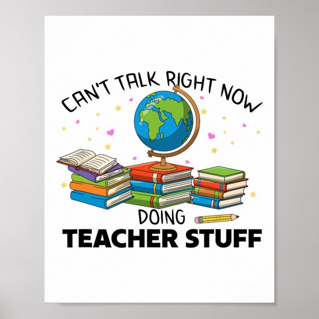 Affiche Learning Exams Student Learn Can't Talk Doing Teac (Devant)