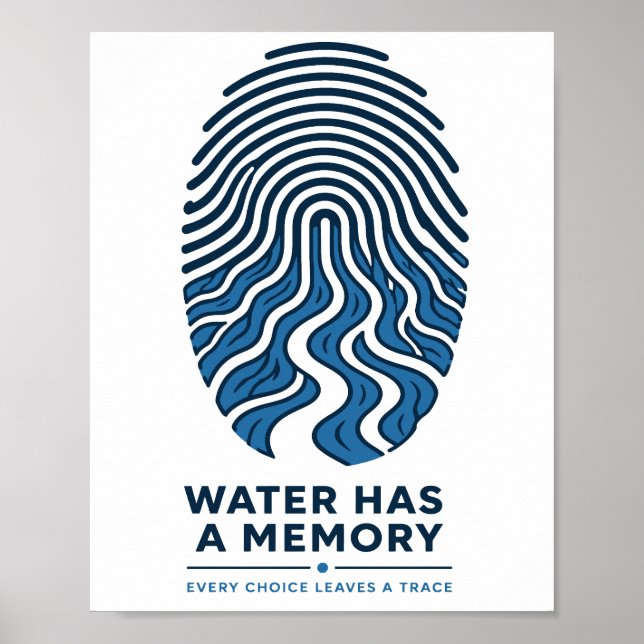 Affiche L'eau a une empreinte digitale de mémoire (Devant)