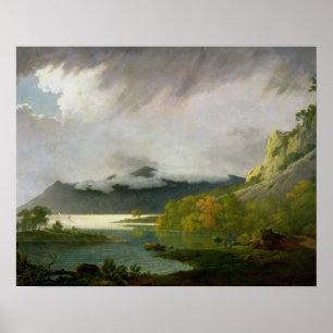 Affiche L'eau de Derwent avec Skiddaw dans la distance,