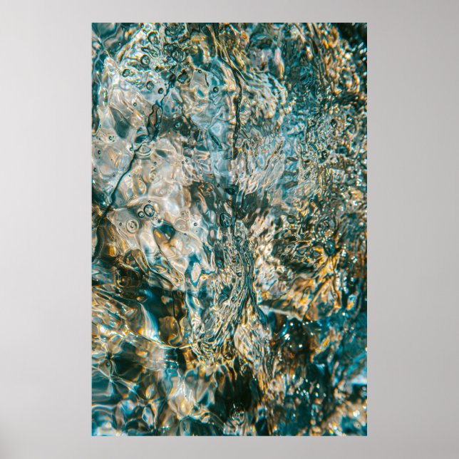 Affiche L'eau en gros plan photographie (Devant)