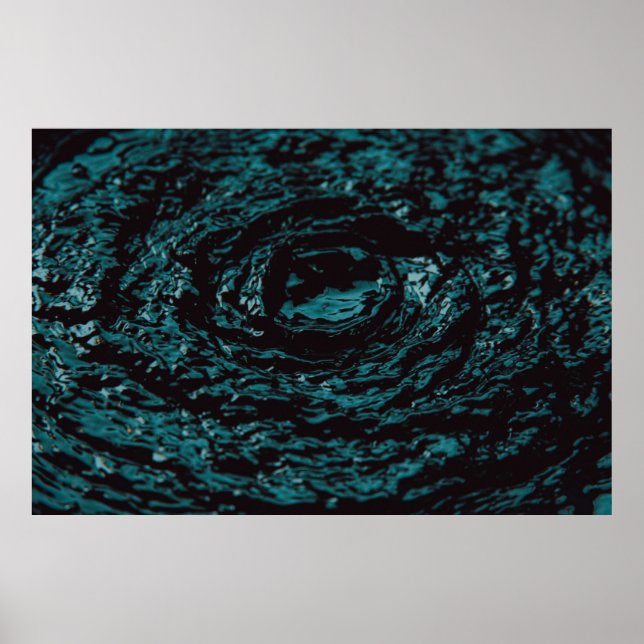 Affiche L'eau en gros plan photographie (Devant)