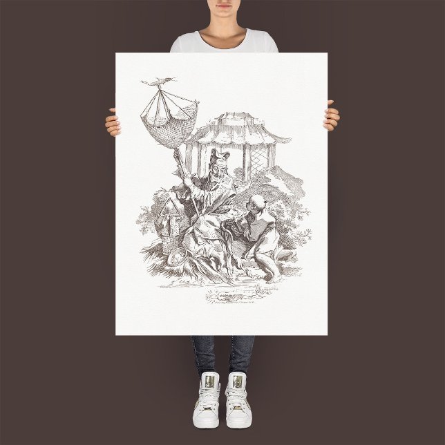 Affiche "L'Eau" - Etching Vintage des quatre éléments (Créateur téléchargé)