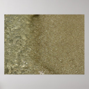 Affiche L'eau sur la plage II Photographie Abstraite de la