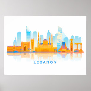 Affiche Lebanon Skyline