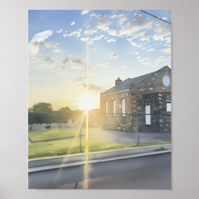 Affiche L'éblouissement du soleil le matin (Devant)