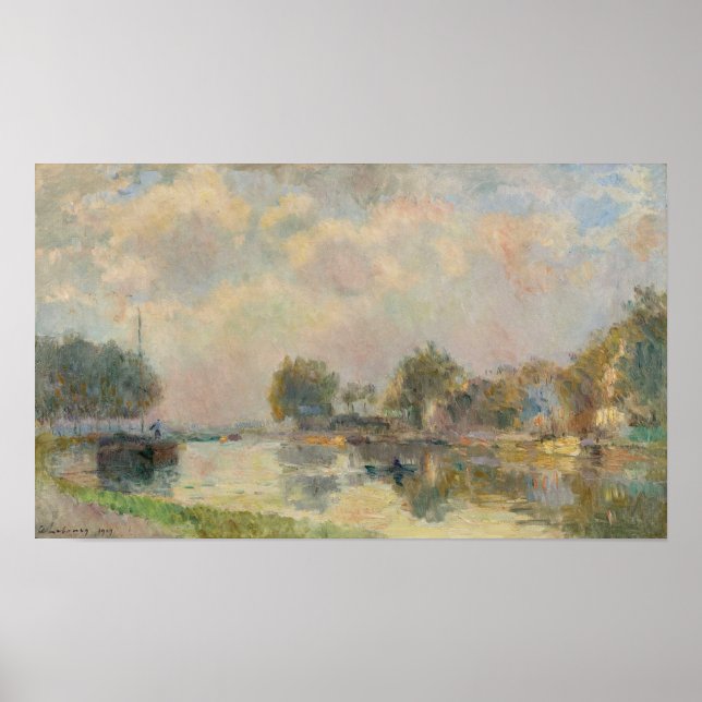 Affiche Lebourg - À La Riverbank 1909 (Devant)