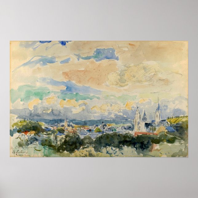 Affiche Lebourg - Croquis D'Un Village 1915 (Devant)