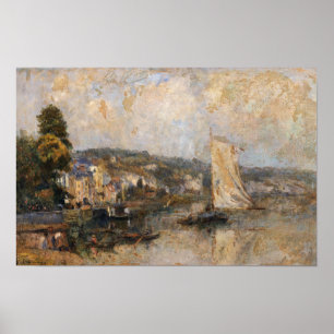 Affiche Lebourg - La Seine Dans Les Environs De...