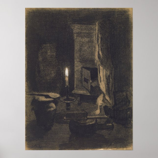 Affiche Lebourg - La Vie Encore Avec La Bougie (Devant)