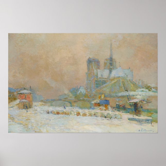 Affiche Lebourg - Notre Dame De Paris Vue Du Quai ... (Devant)