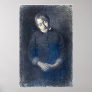 Affiche Lebourg - Portrait de l'épouse de l'artiste endorm