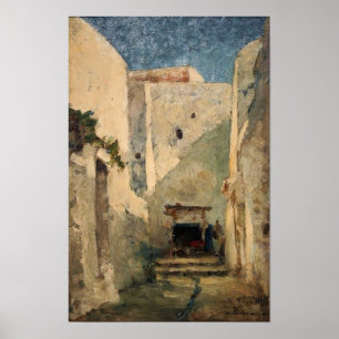 Affiche Lebourg - Rue à Alger