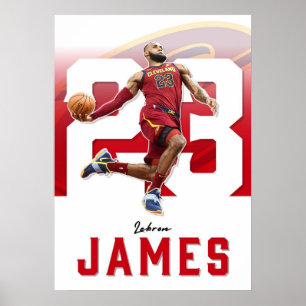 Affiche lebron james, nba, basket-ball, roi james, slam du