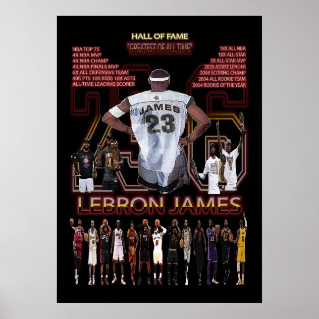 Affiche lebron james, nba, basket-ball, roi james, slam du (Devant)