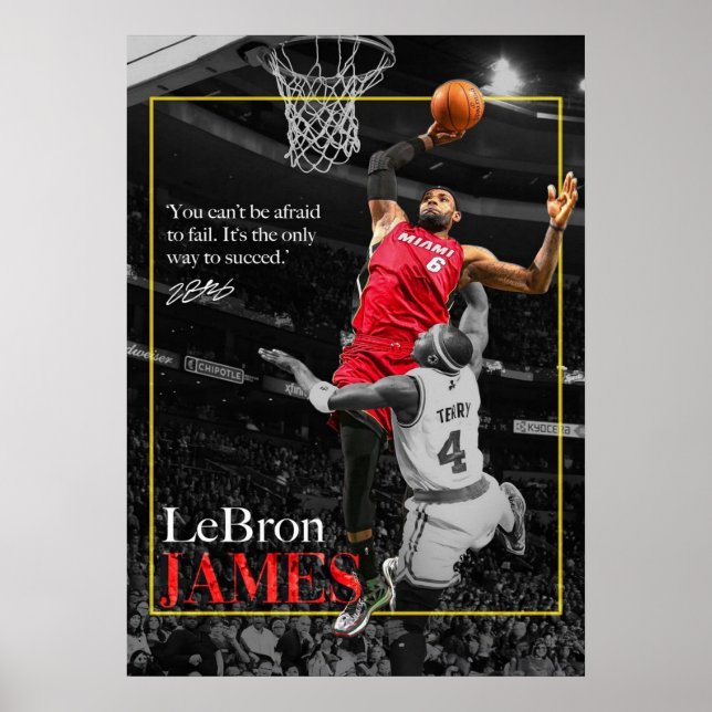 Affiche lebron james, nba, basket-ball, roi james, slam du (Devant)