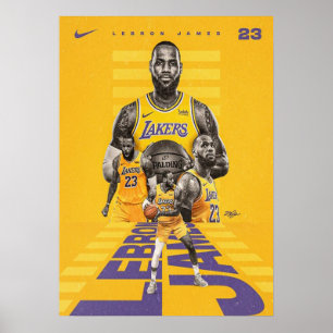Affiche lebron james, nba, basket-ball, roi james, slam du
