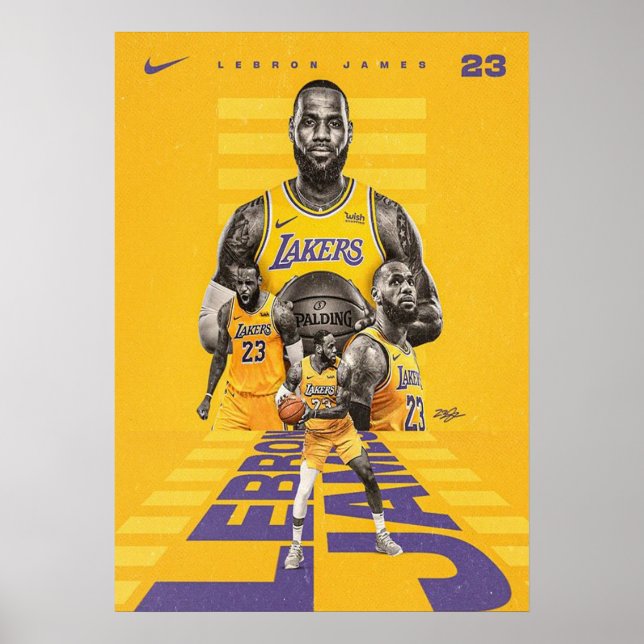 Affiche lebron james, nba, basket-ball, roi james, slam du (Devant)
