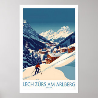 Affiche Lech Zürs am Arlberg Autriche 1