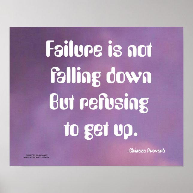 AFFICHE L'ÉCHEC N'EST PAS EN TRAIN DE FAILLIR LE PROVERB P (Devant)