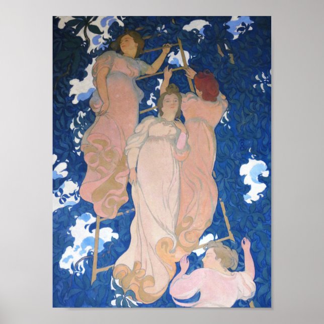 Affiche L'échelle dans le feuillage, Maurice Denis (Devant)