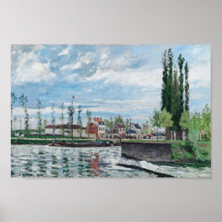 Affiche L'écluse à Pontoise (1872) par Camille Pissarro