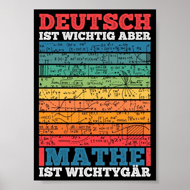 Affiche L'École Est Importante, Mais Les Maths Sont Import (Devant)