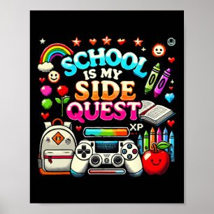 Affiche L'école est ma quête secondaire Gaming Ck pour vid