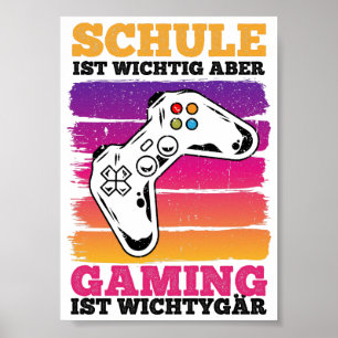 Affiche L'École Importante Mais Le Jeu Est Important Gamer