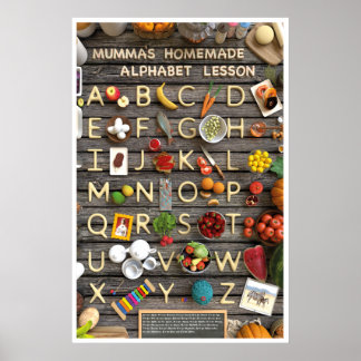 Affiche Leçon d'alphabet fait maison par maman