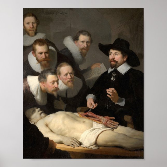 Affiche Leçon d'anatomie Dr Nicolaes Tulp Rembrandt (Devant)
