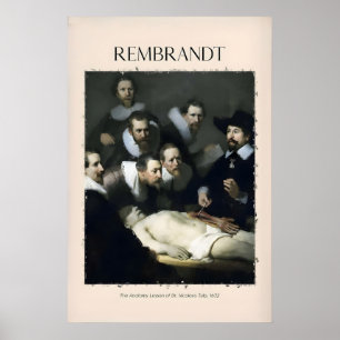 Affiche Leçon d'anatomie du Dr Tulp de Rembrandt632 Portra