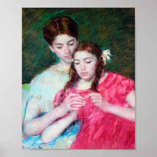 Affiche Leçon du Crochet, Mary Cassatt
