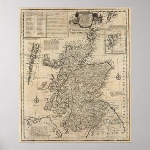 Affiche L'Ecosse et la Grande-Bretagne du nord