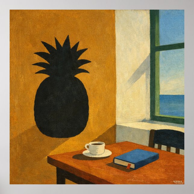 Affiche L'écriture sur le mur ressemble à un ananas (Devant)