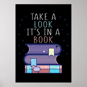 Affiche Lecteur Cadeau Jetez Un Oeil Dans Un Livre