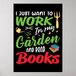 Affiche Lecteur Cadeau Lisez Les Livres Dans Mon Jardin