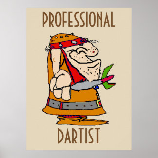 Affiche Lecteur Dart professionnel, modifier du texte