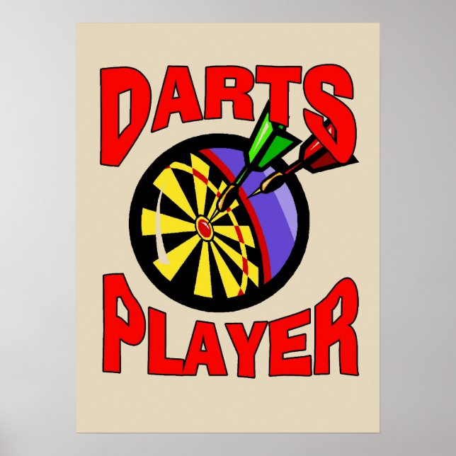 Affiche Lecteur Dart professionnel, modifier du texte (Devant)