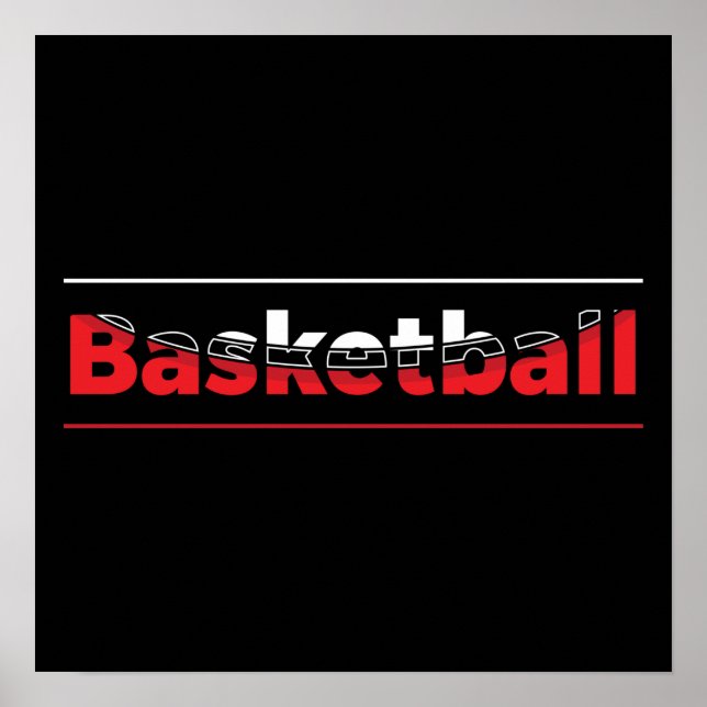 Affiche Lecteur de basket-ball - Arche géométrique minimal (Devant)