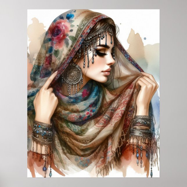 Affiche *~* Lecteur de carte A100 Psychic Boho Gypsy (Devant)