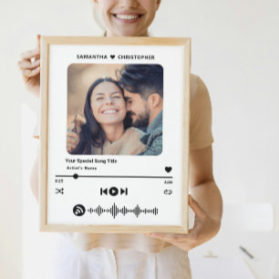 Affiche Lecteur de musique de style de photo de chanson sp