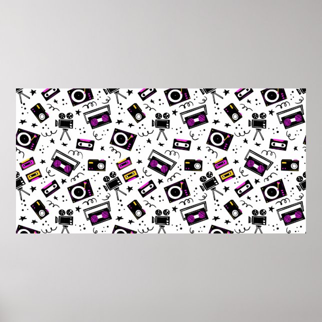 Affiche Lecteur de musique, magnétophone, bande vidéo, cam (Devant)